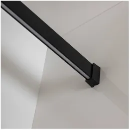 Vešiaková tyč 1m SLIM na LED pásik s koncovkami / Čierna matná