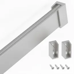 Vešiaková tyč 1m SLIM na LED pásik s koncovkami / Hliník
