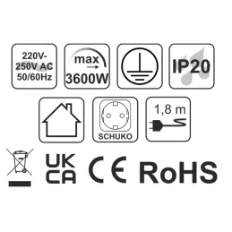Interiérová zásuvková lišta SLIM BOX SCHUKO 3x 230V / Nerez