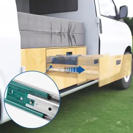 Ložiskový výsuv s tlmením 53 mm - vysoko záťažový