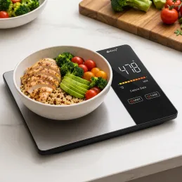 Kuchynská digitálna váha s aplikáciou FIT BODY / Čierna