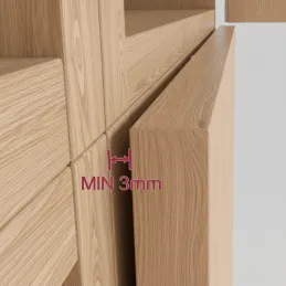 Piest na bez úchytkové otváranie dvierok MOVE Mini / Čierna