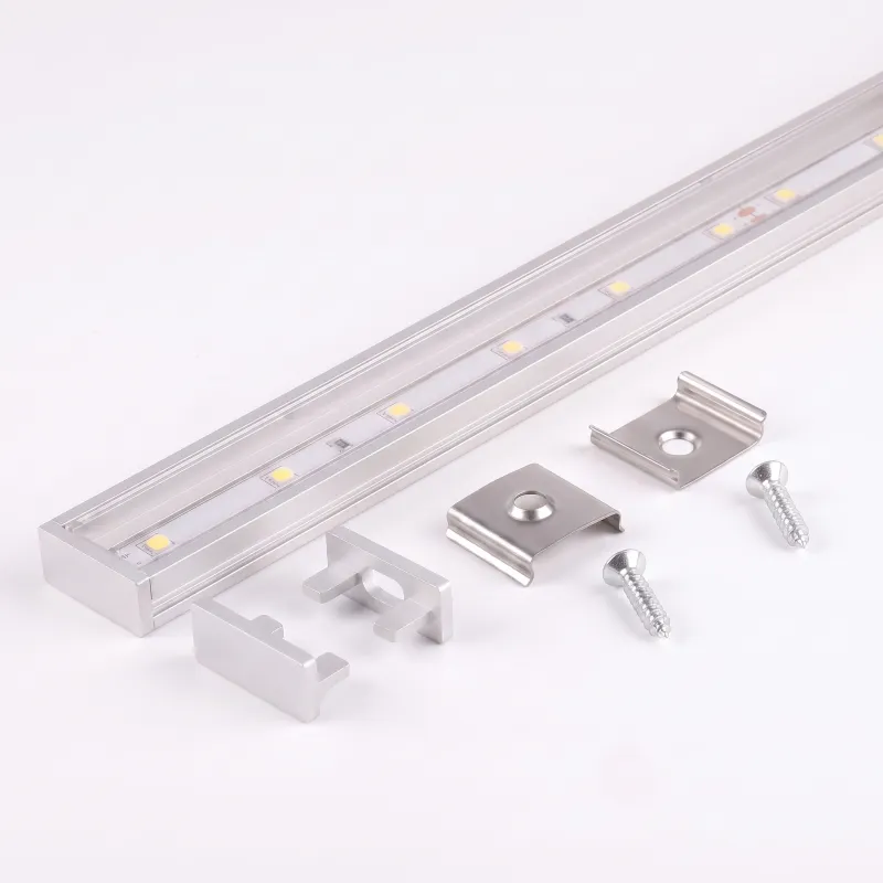 Sada 1m profilu ZARIA na LED osvetlenie s transparent krytkou s krytkami a uchytením / Hliník
