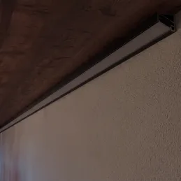 Rohová hliníková lišta ZARIA na LED osvetlenie s mliečnou krytkou / Čierna matná