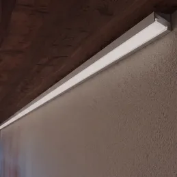 Rohová hliníková lišta ZARIA na LED osvetlenie s mliečnou krytkou / Hliník