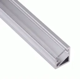 Rohová hliníková lišta ZARIA na LED osvetlenie s transparent krytkou / Hliník
