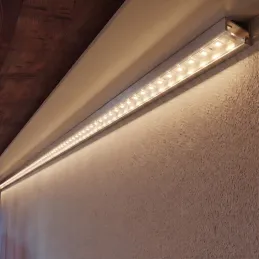 Rohová hliníková lišta ZARIA na LED osvetlenie s transparent krytkou / Hliník