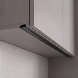 Zafrézovacia hliníková lišta ZARIA na LED osvetlenie s čiernou krytkou / Čierna matná