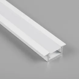 Zafrézovacia hliníková lišta ZARIA na LED osvetlenie s mliečnou krytkou / Biela matná