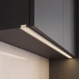 Zafrézovacia hliníková lišta ZARIA na LED osvetlenie s transparent krytkou / Biela matná