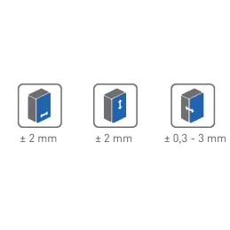 MINI záves naložený s tlmením 26 mm CLIP / Čierna