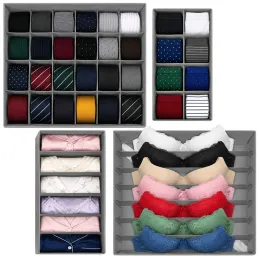4-dielný set úložných boxov do šatníka LORD / Šedá