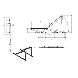 Zdvíhací pružinový mechanizmus na úložný priestor sedacej súpravy / Antracit