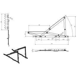 Posteľový zdvíhací mechanizmus na plynové piesty ORIA MAXI / Antracit
