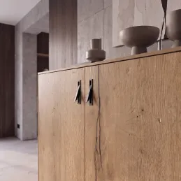 Zafrézovacia výklopná úchytka SAVANA / Čierna matná