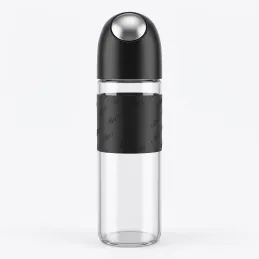 Sklenená fľaša na olivový olej alebo ocot s automatickým otváraním 510 ml / Čierna