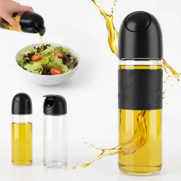 Sklenená fľaša na olivový olej alebo ocot s automatickým otváraním 510 ml / Čierna