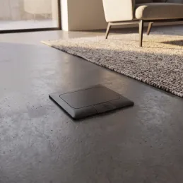 Výklopná zásuvka do podlahy FLOOR LUX SCHUKO 1x230V + USB A-C / Čierna