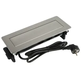 Výklopná zásuvka AMBIENTE SCHUKO 3x230V + USB A-C / Nerez