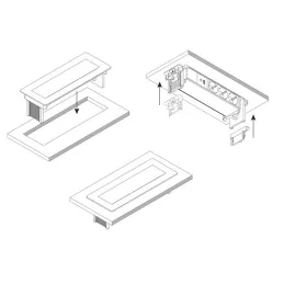 Výklopná zásuvka AMBIENTE SCHUKO 3x230V + USB A-C / Čierna matná
