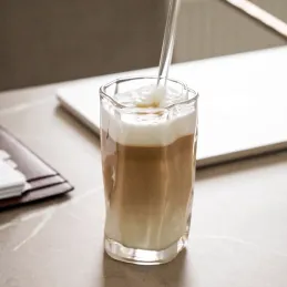 Borosilikátový pohár na kávu WAVE 275 ml / Transparent