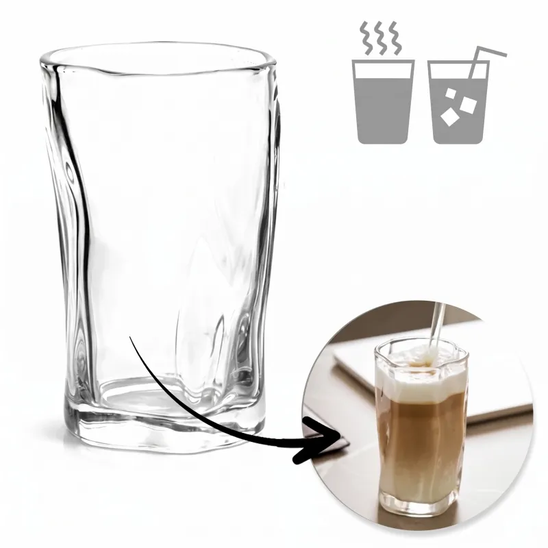 Borosilikátový pohár na kávu WAVE 275 ml / Transparent