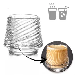 Borosilikátový pohár na kávu GROOVE 150 ml / Transparent