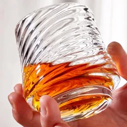 Borosilikátový pohár na kávu GROOVE 150 ml / Transparent