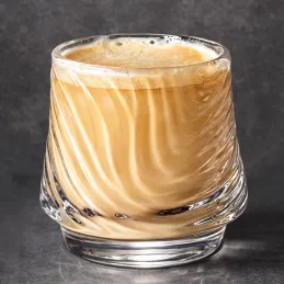 Borosilikátový pohár na kávu GROOVE 150 ml / Transparent