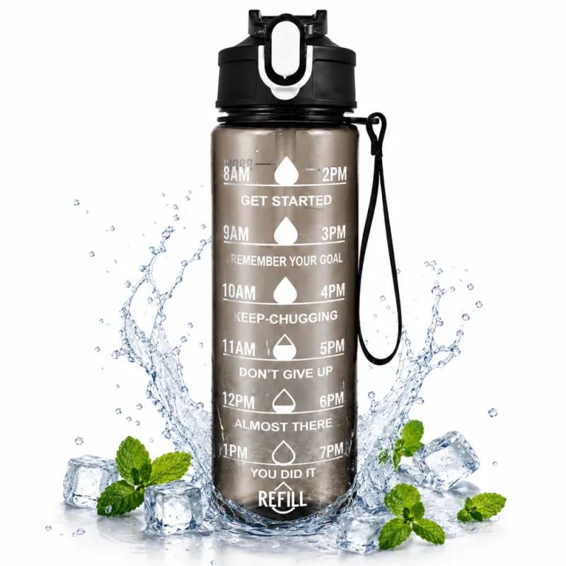Športová fľaška na vodu FIT ONE 750 ml / Čierna