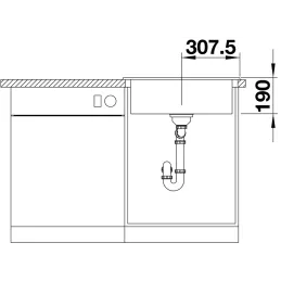 Keramický drez Blanco PALONA 6 / s tiahlom