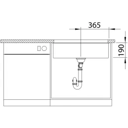 Kameninový drez Blanco ROTAN 340 / 160 U