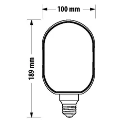 Dekoratívna LED žiarovka TANGO 4W / Dymová hnedá