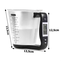 Kuchynská nádoba 600 ml s LCD digitálnou váhou