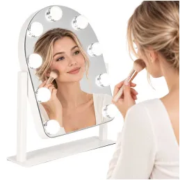 Kozmetické zrkadlo s LED svetlom LILIANA / Biela