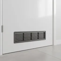 Obojstranná ventilačná mriežka do dverí 430 x 115 mm / Grafit