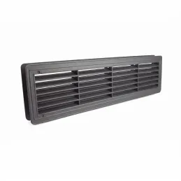 Obojstranná ventilačná mriežka do dverí 430 x 115 mm / Grafit