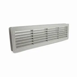 Obojstranná ventilačná mriežka do dverí 430 x 115 mm / Šedá