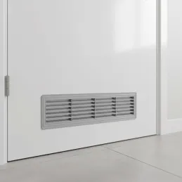 Obojstranná ventilačná mriežka do dverí 430 x 115 mm / Šedá