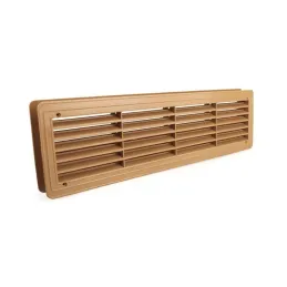 Obojstranná ventilačná mriežka do dverí 430 x 115 mm / Dub