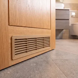 Obojstranná ventilačná mriežka do dverí 430 x 115 mm / Dub