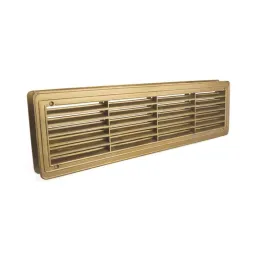 Obojstranná ventilačná mriežka do dverí 430 x 115 mm / Zlatá patina