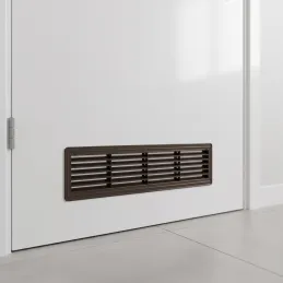 Obojstranná ventilačná mriežka do dverí 430 x 115 mm / Tmavohnedá