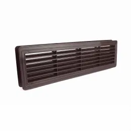 Obojstranná ventilačná mriežka do dverí 430 x 115 mm / Tmavohnedá