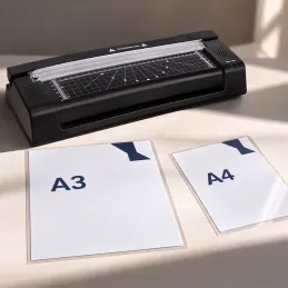 Laminovací stroj s rezačkou na papier EASY / Čierna