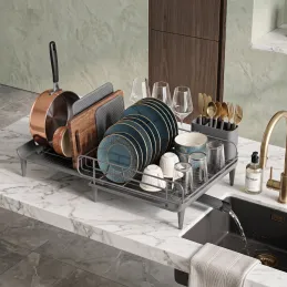Rozkladací odkvapávač na riad WARD / Šedá