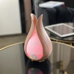 LED ultrazvukový zvlhčovač vzduchu s diaľkovým ovládaním DROP / Prírodné drevo