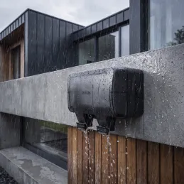 Exteriérová elektrická zásuvka GARDENIA SCHUKO 2x230V / Čierna matná