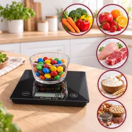 Kuchynská digitálna váha EASY COOK / Čierna