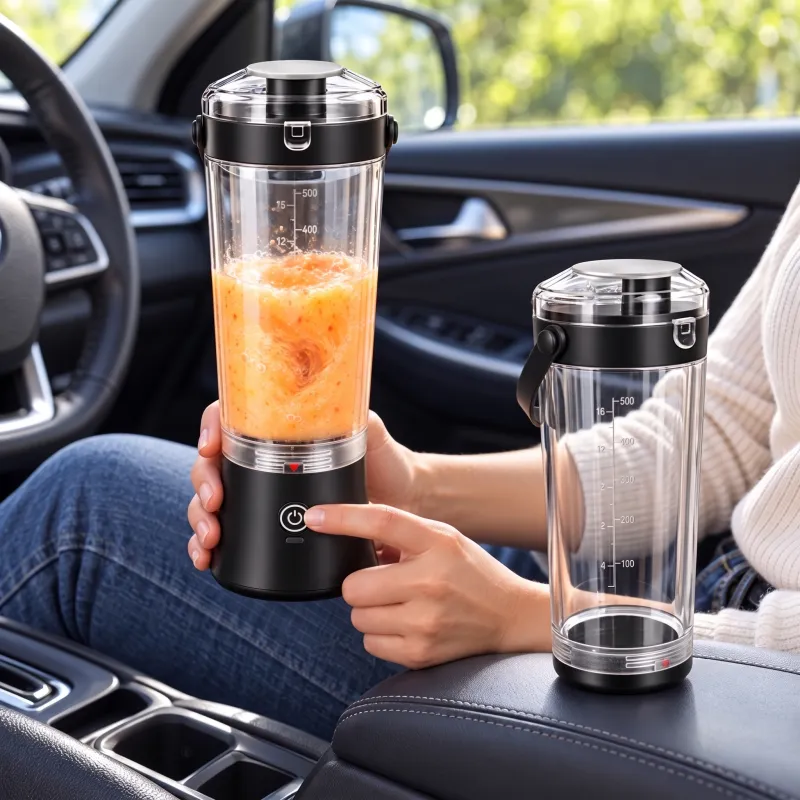 USB elektrický mixér ARIANO na smoothie a kokteily 600 ml / Čierny